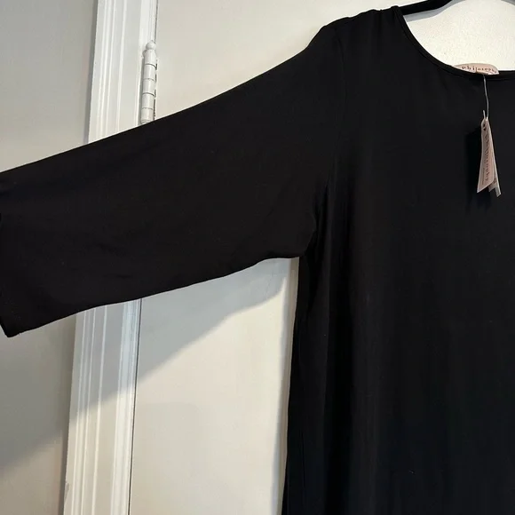 NWT philosophy Black Soft Flowy. High/Low hem. 3/4 Sleeve 2XL. Tunic - Picture 8 of 11